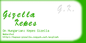 gizella kepes business card